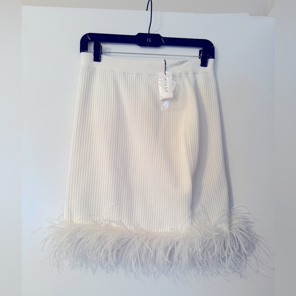 Milly Boa Feather Skirt